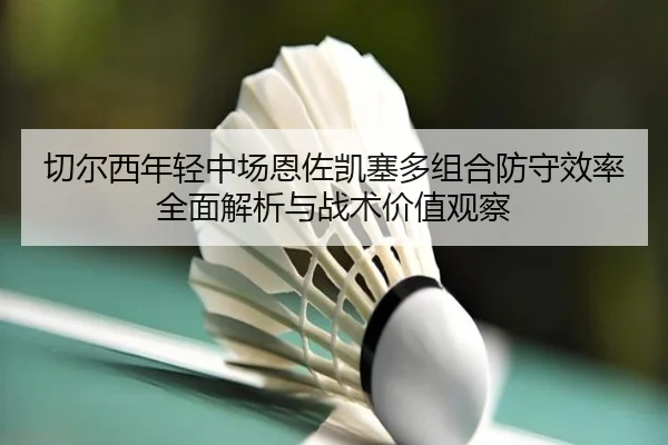 切尔西年轻中场恩佐凯塞多组合防守效率全面解析与战术价值观察